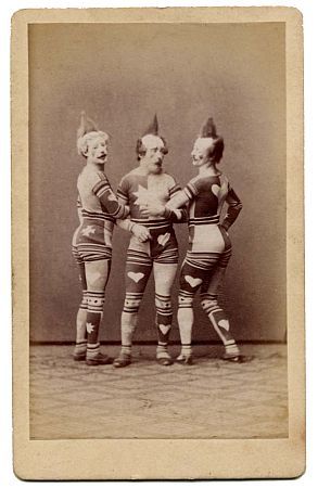Three clowns 1870s